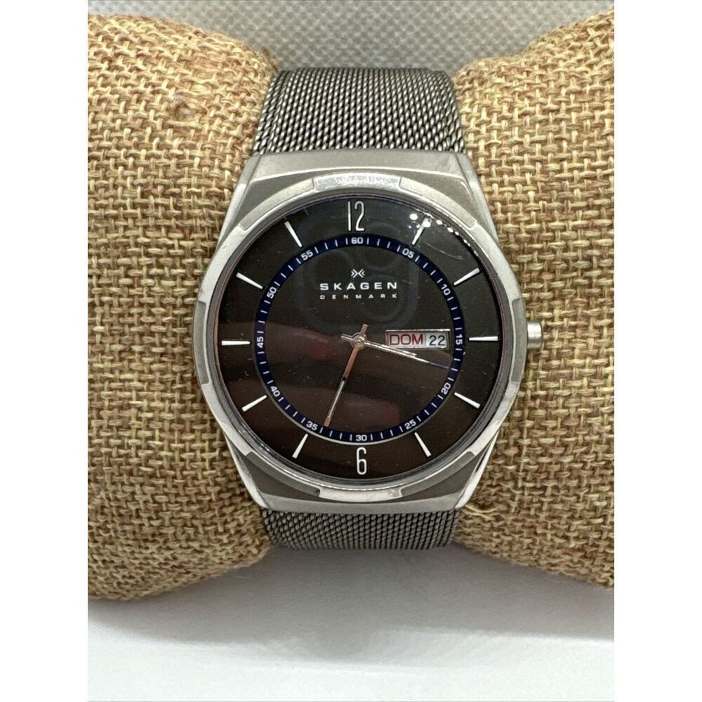 Skagen Melbye SKW6078 Womens Charcoal Steel Mesh Analog Dial Quartz Watch AEA086